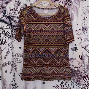 LuLaRoe Gigi XL - Multi color Aztec print